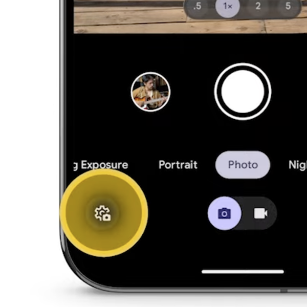 Nested setting, image adjustment controls, and primary actions